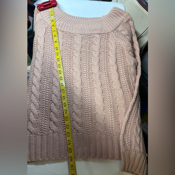 FALLS CREEK Sweet Pink chunky cable knit sweater size‎ XL. - Picture 13 of 13